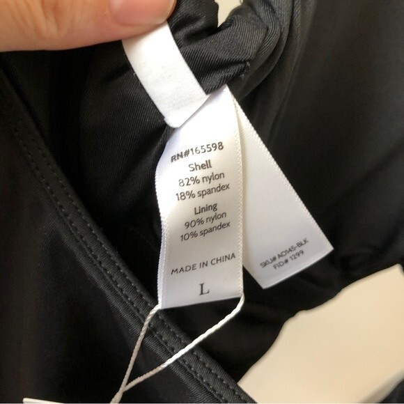 Andie Swim Swimsuit Womens Large Black The Santorini One Piece Key Hole NEW - Picture 11 of 13